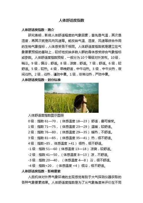 人体舒适度指数