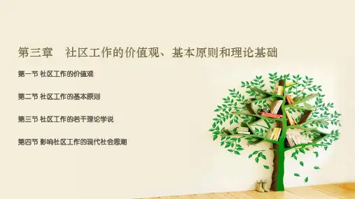 社区工作课件  第三章    社区工作的价值观、基本原则和理论基础