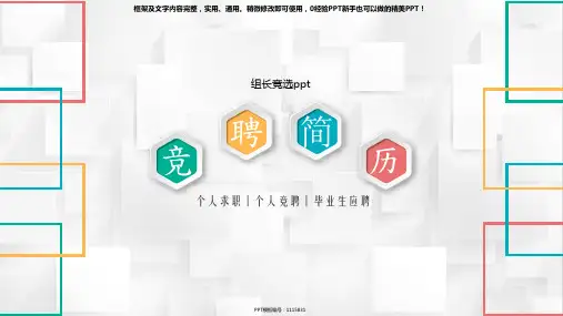 【优质】组长竞选ppt