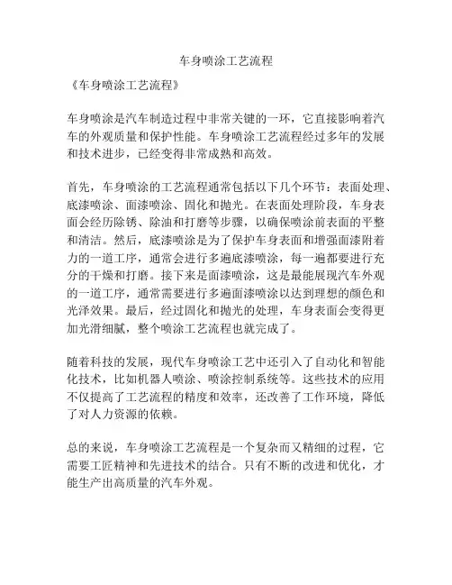 车身喷涂工艺流程