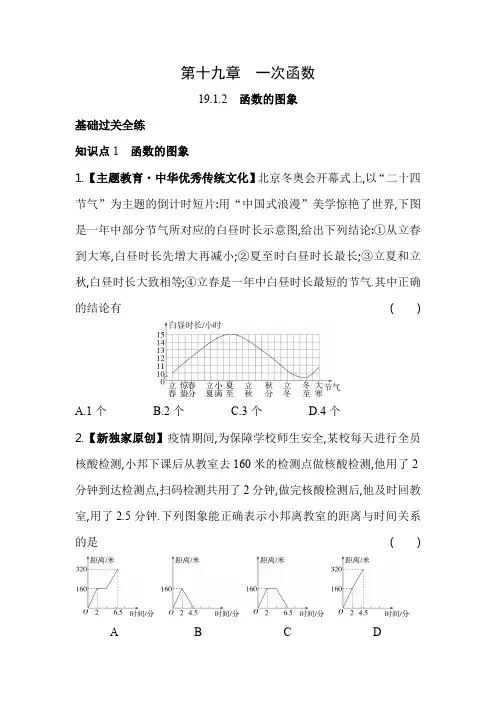 19.1.2 函数的图象 人教版数学八年级下册同步练习(含解析)