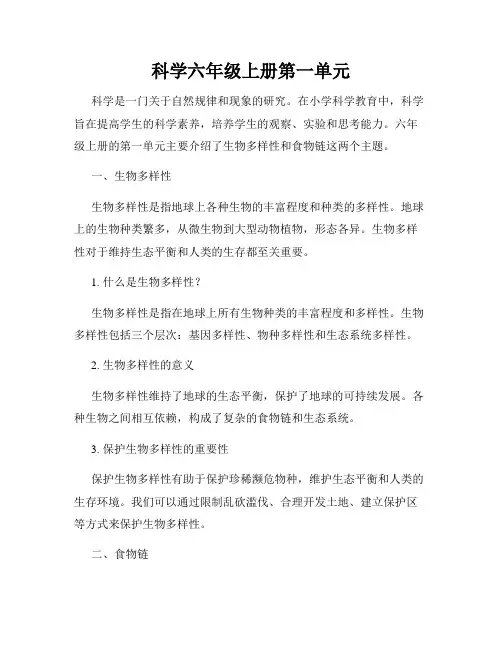 科学六年级ppt