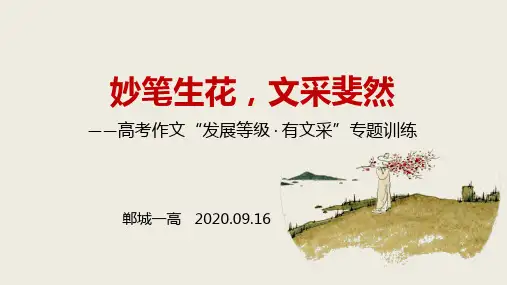作文如何有文采训练