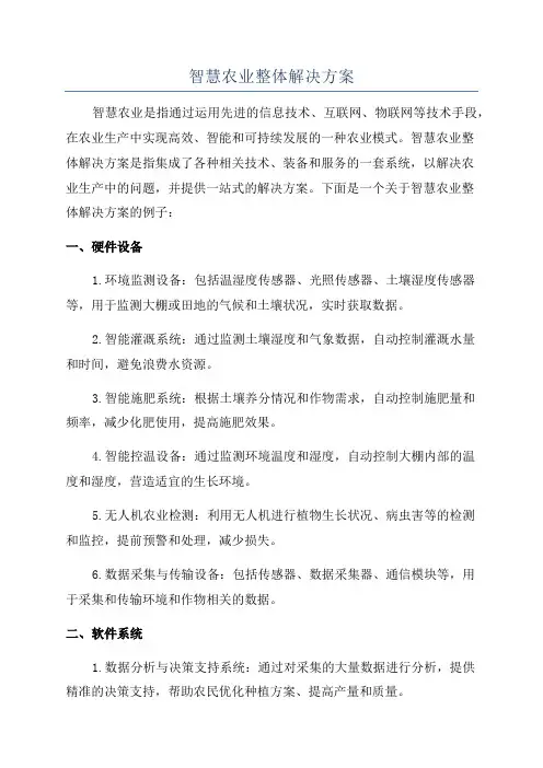智慧农业整体解决方案