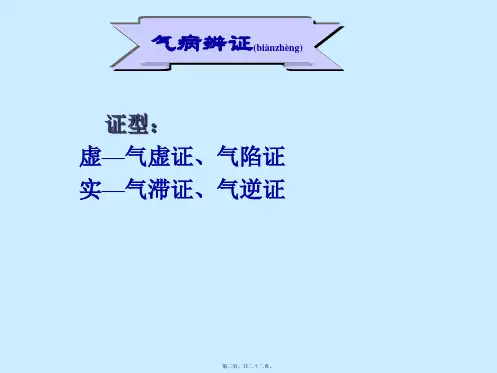 医学专题气血津液辨证分析