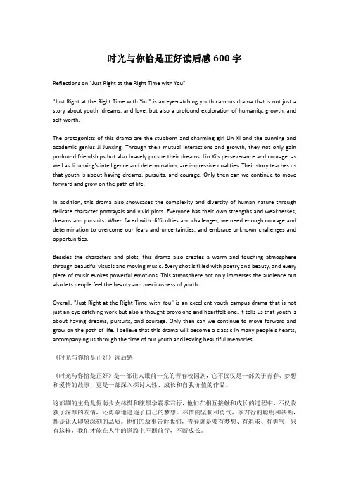 时光与你恰是正好读后感600字