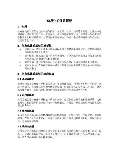 信息化的体系框架