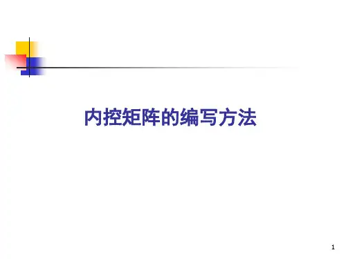 2023-内控矩阵的编写方法