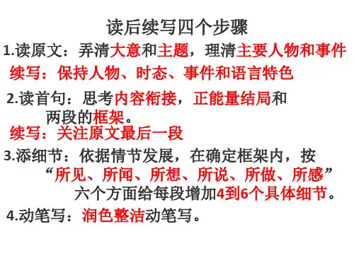 2020山东卷高考英语读后续写作文评讲