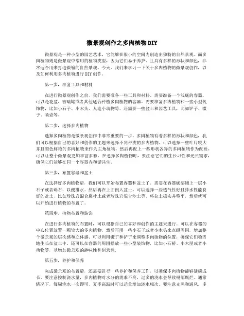 微景观创作之多肉植物DIY