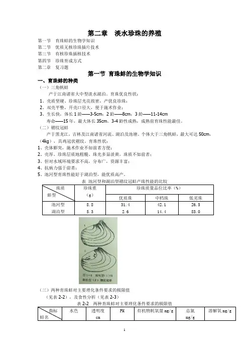 第二章  淡水珍珠的养殖