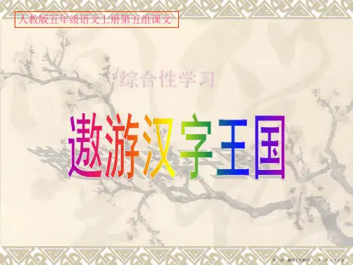 《遨游汉字王国》精品课件PPT课件精要