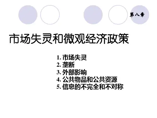 市场失灵和微观经济政策课件