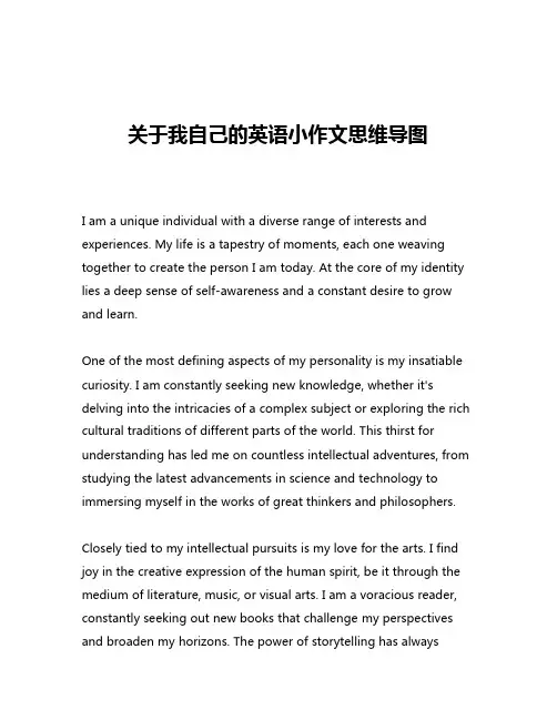 关于我自己的英语小作文思维导图