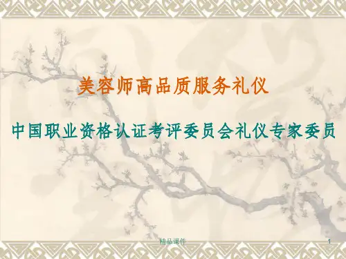 美容院高品质服务礼仪ppt课件