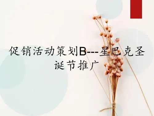 促销活动策划B---星巴克圣诞节推广
