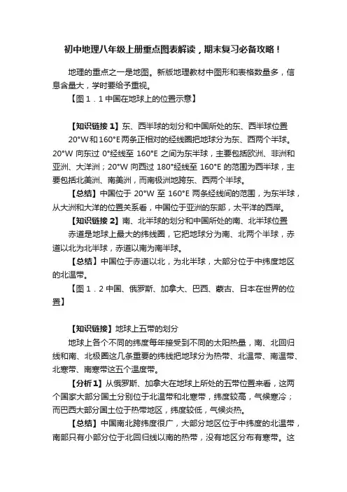 初中地理八年级上册重点图表解读，期末复习必备攻略！