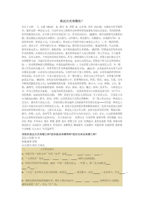 表达方式有哪些