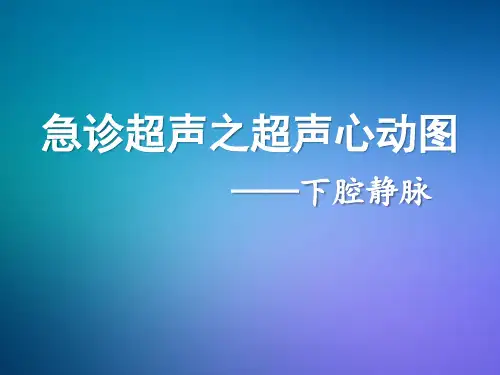 急诊超声培训课件 6下腔静脉