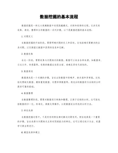 数据挖掘的基本流程