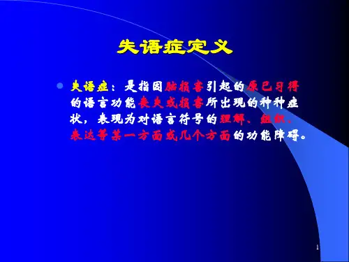 失语症分类和评定