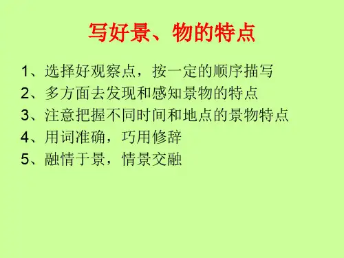 景物特点片段描写