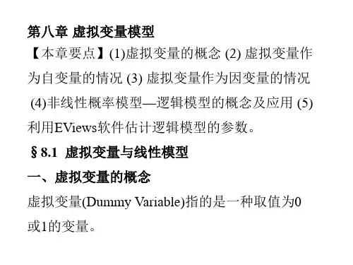 虚拟变量模型