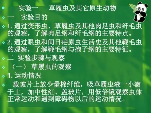 1 无脊椎动物学实验1