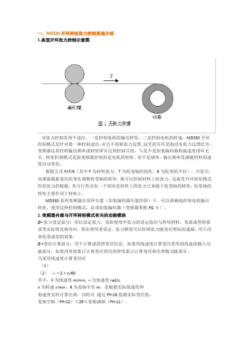 汇川变频器MD330张力开环调试