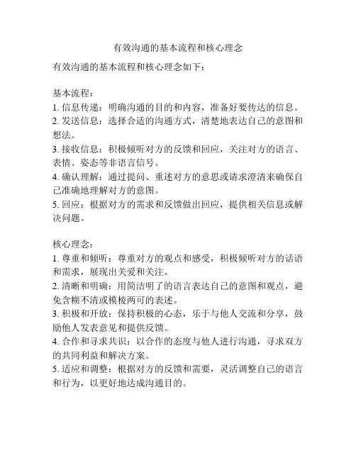有效沟通的基本流程和核心理念
