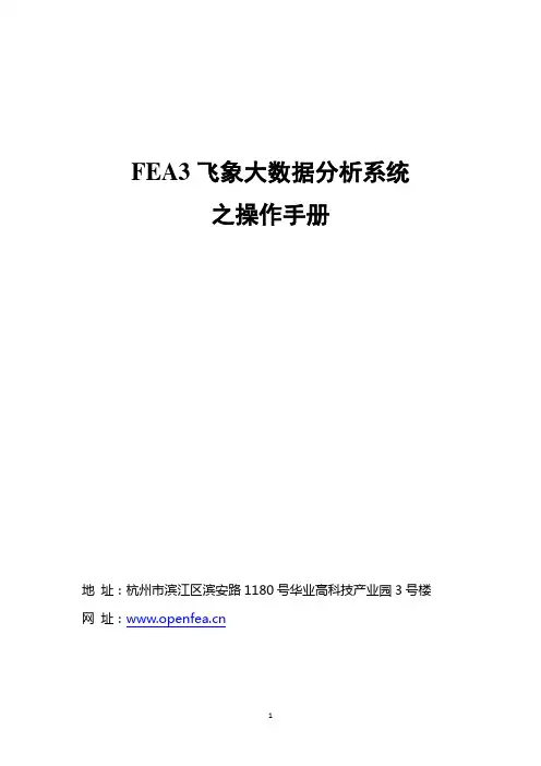 FEA3飞象大数据分析系统操作手册