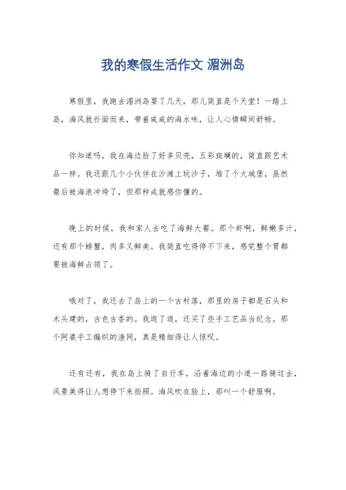 我的寒假生活作文 湄洲岛