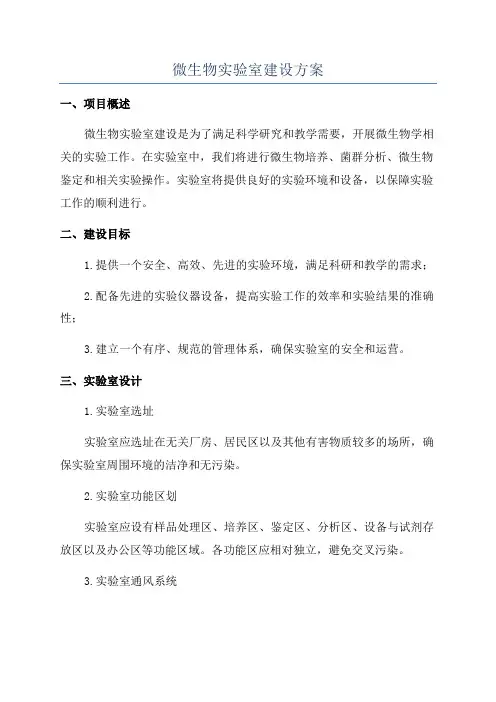 微生物实验室建设方案