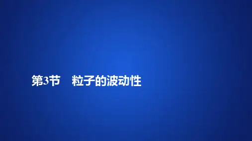 高二下学期物理人教版选修3-5课件：17.3粒子的波动性