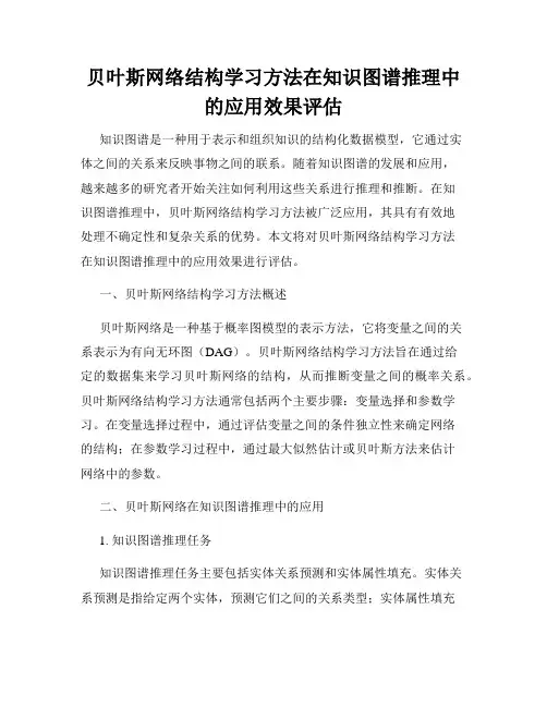 贝叶斯网络结构学习方法在知识图谱推理中的应用效果评估