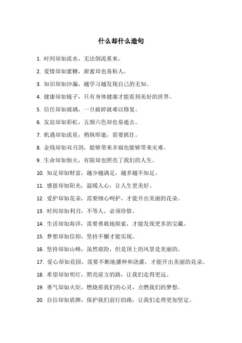 什么却什么造句