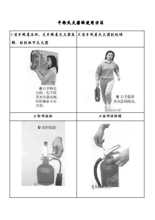 干粉灭火器使用图解