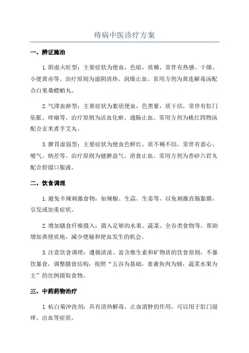 痔病中医诊疗方案