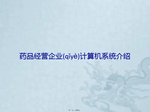 药品经营企业计算机系统介绍