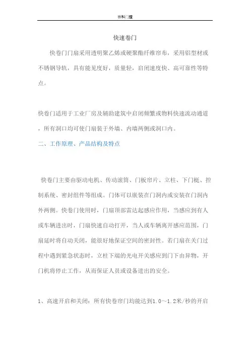 快速卷门