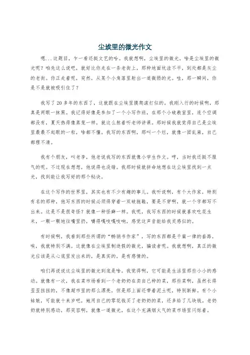 尘埃里的微光作文