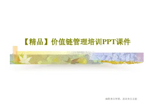 【精品】价值链管理培训PPT课件共30页