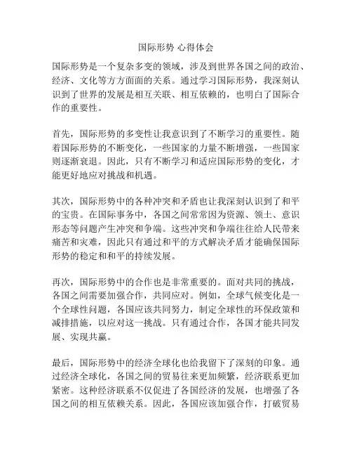 国际形势 心得体会