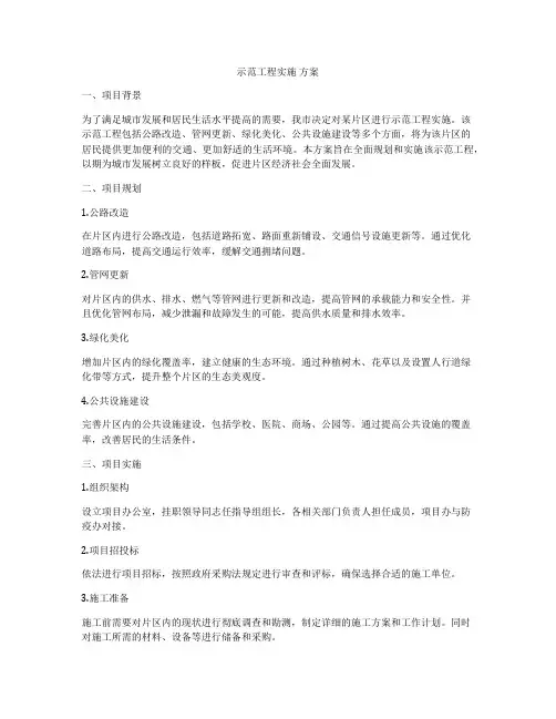 示范工程实施 方案