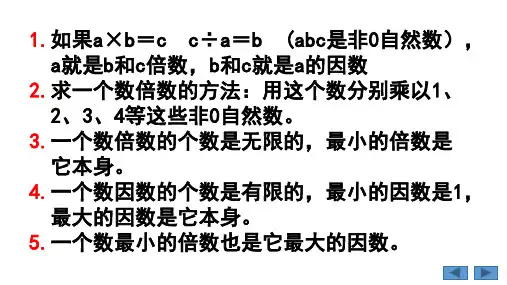 北师大五年级上册数学概念