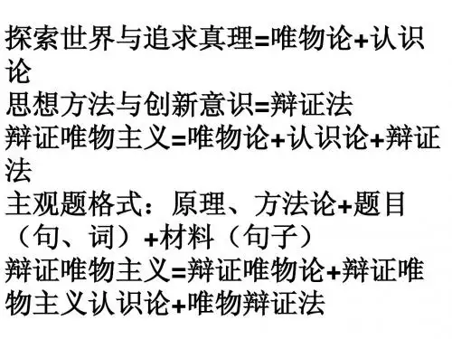 哲学主观题必背