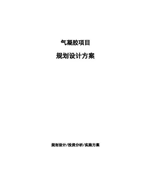 气凝胶项目规划设计方案 (1)