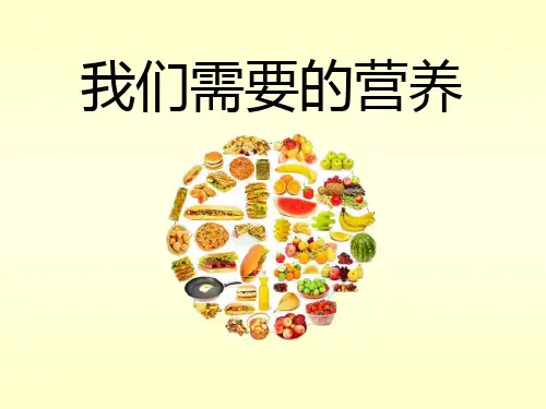 青岛版五年级上册科学 《我们需要的营养》PPT课件 (2)