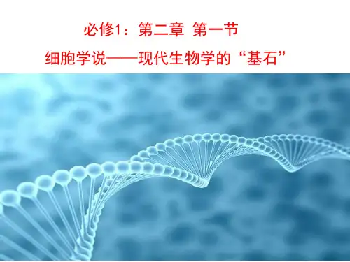 【高中生物】苏教版必修1课件：第二章 第一节 细胞学说——现代生物学的“基石”