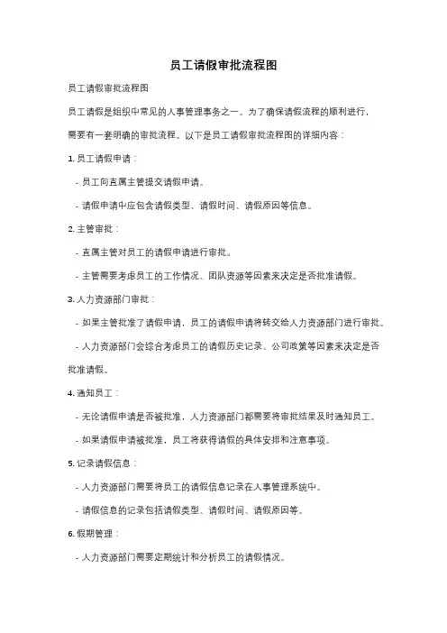 员工请假审批流程图